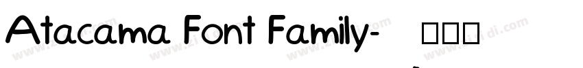 Atacama Font Family字体转换